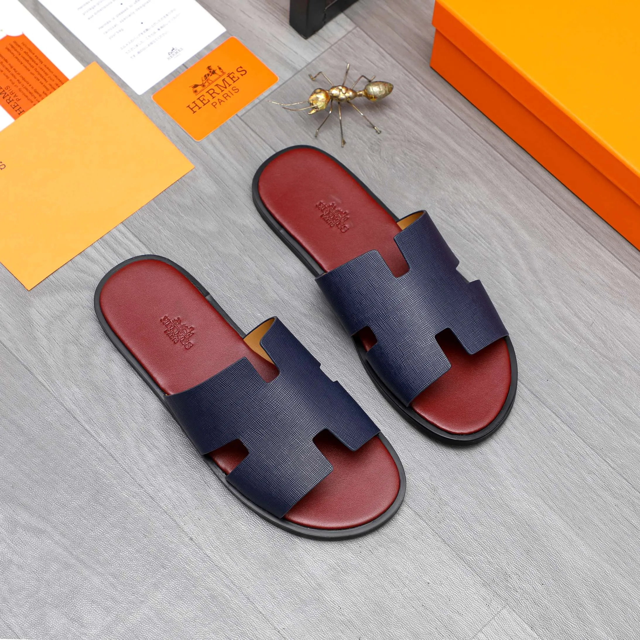 Men's shoes 💰280 Product trademark: Hermes "Hermes" slippers Regular size: 38-46 Product material: vertical grain cowhide upper, microfiber lining, original outsole